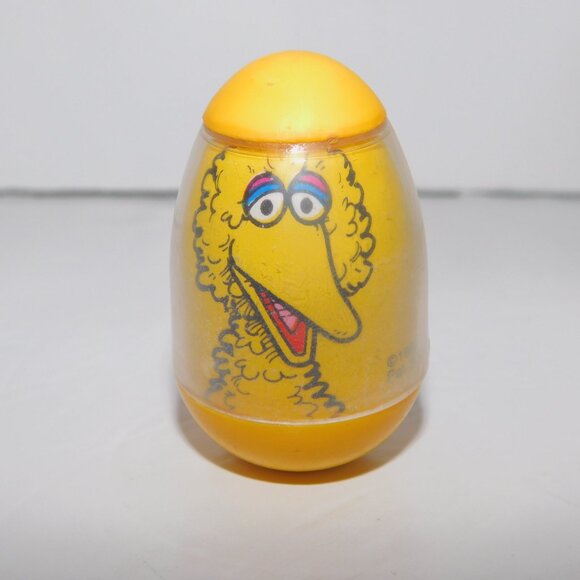 VTG 1982 Hasbro Sesame Street Big Bird Weeble Wobble Yellow - Picture 3 of 7